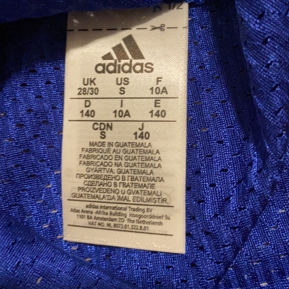 Adidas Youth Royal Football Practice Jersey Size Small NWT - Picture 4 of 11